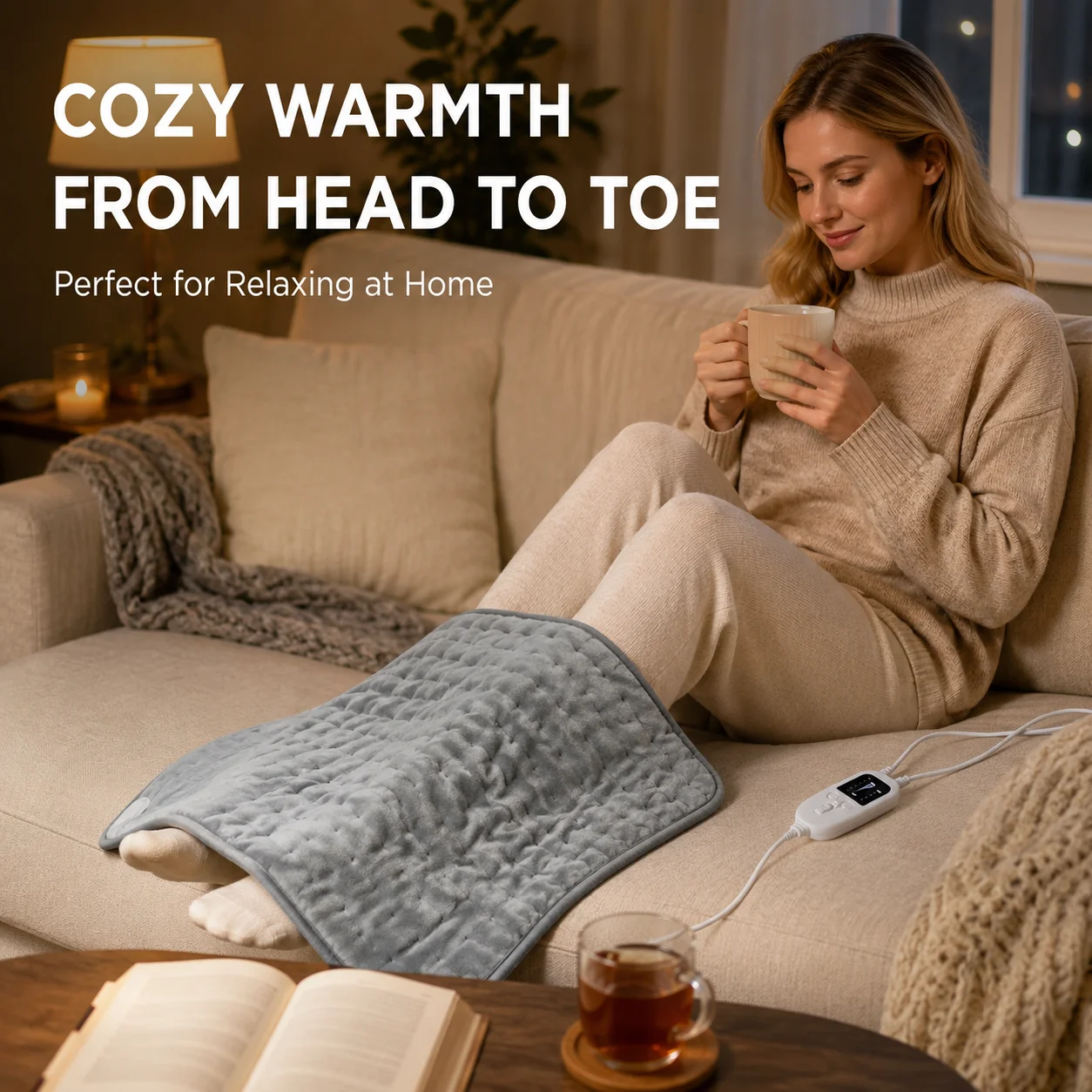 Electric Heating Physiotherapy Mat 6 Heat Settings 4‑Timer Auto‑Off Washable Thermal Pad for Body Foot Warm Therapy Pain Relie