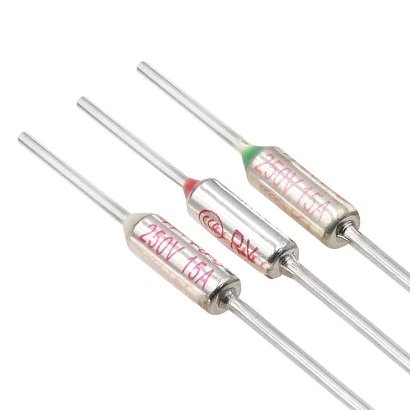 10PCS 65 - 265 Celsius Degree Thermal Fuse 10A 250V Temperature TF RY 85 110 115 120 125 130 135 142 155 169 172 185 192 240°C