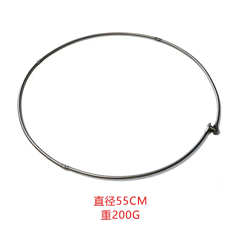 Titanium alloy ring fishing nets 8mm Scooping up fish dip net circle foldable