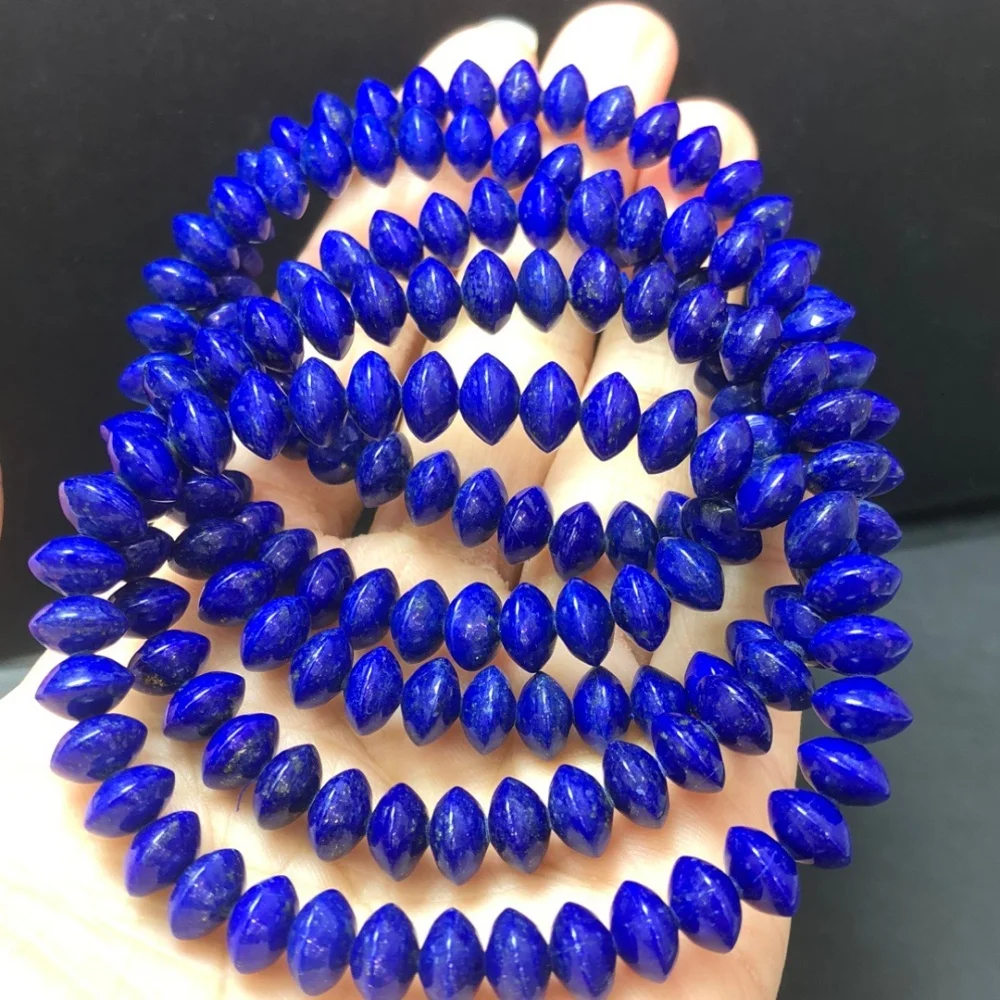 8MM Natural Lapis Lazuli Flying Saucer Bracelet Gemstone Crystal Jewelry Bangle For Women Healing Bohemia Holiday Gift 1pcs