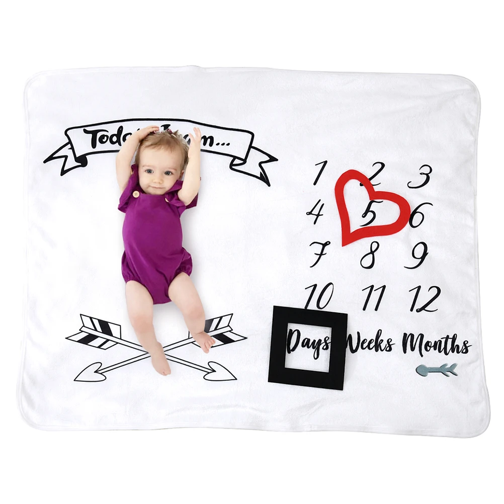 

Baby Photography Props for Infants Soft Polyester Cotton Swaddle Blanket Newborn Gift Baby Photo Blanket
