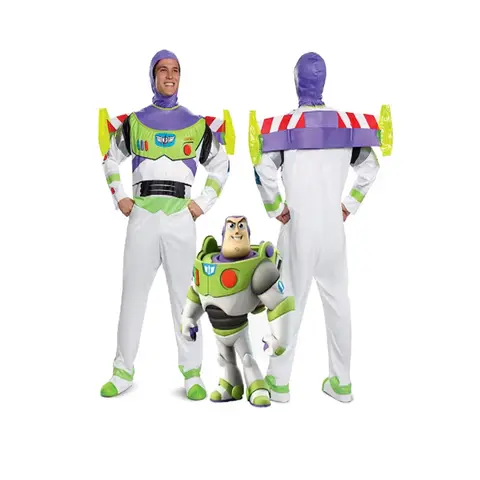 Anime toy story buzz lightyear cosplay traje bodysuit asa terno festa de halloween macacões trajes para homens