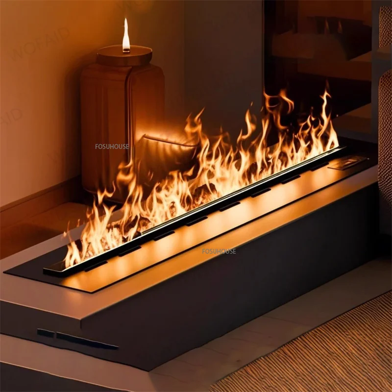 غرفة المعيشة الداخلية LED لهب الموقد المرطب ضوء ثلاثية الأبعاد التفتيت كامين الموقد محاكاة مكان الحريق الديكور المنزل