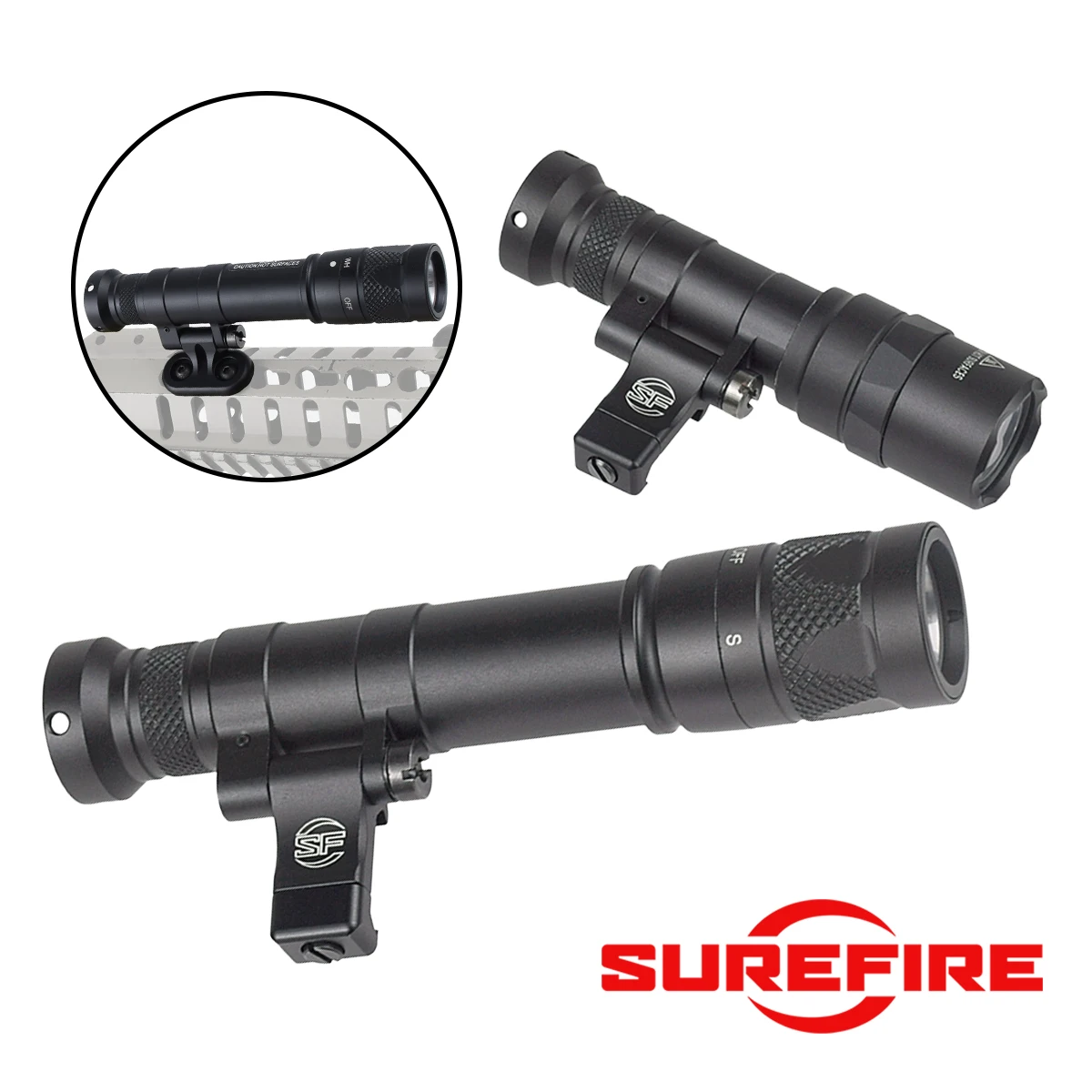 500-1000 Lumens SureFire M300 M600 M640DF M640V M340V LED Scout Flashlight With M-K 20mm Picatinny Rail Mount For AR15 Hunting