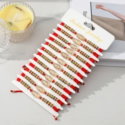 12PCS Virgen de Guadalupe Religious Mexican Virgin Mary Saint Jude Bracelet Catholic Rosary Bracelet Gift for Women Men Girl