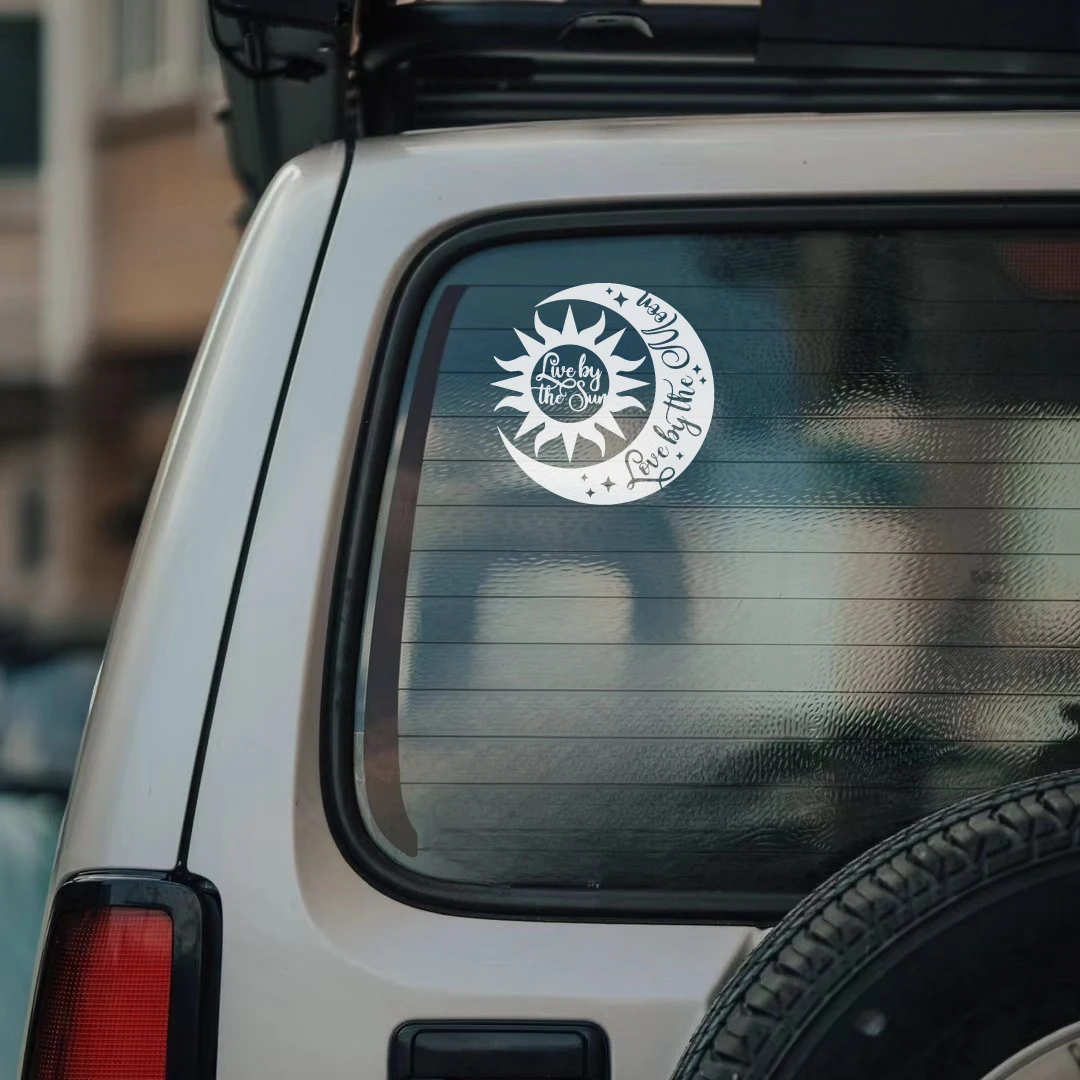 

"Live in the sun, love in the moonlight" vinyl sticker for cars, trucks, motorcycles and windows - durable PVC, easy to apply