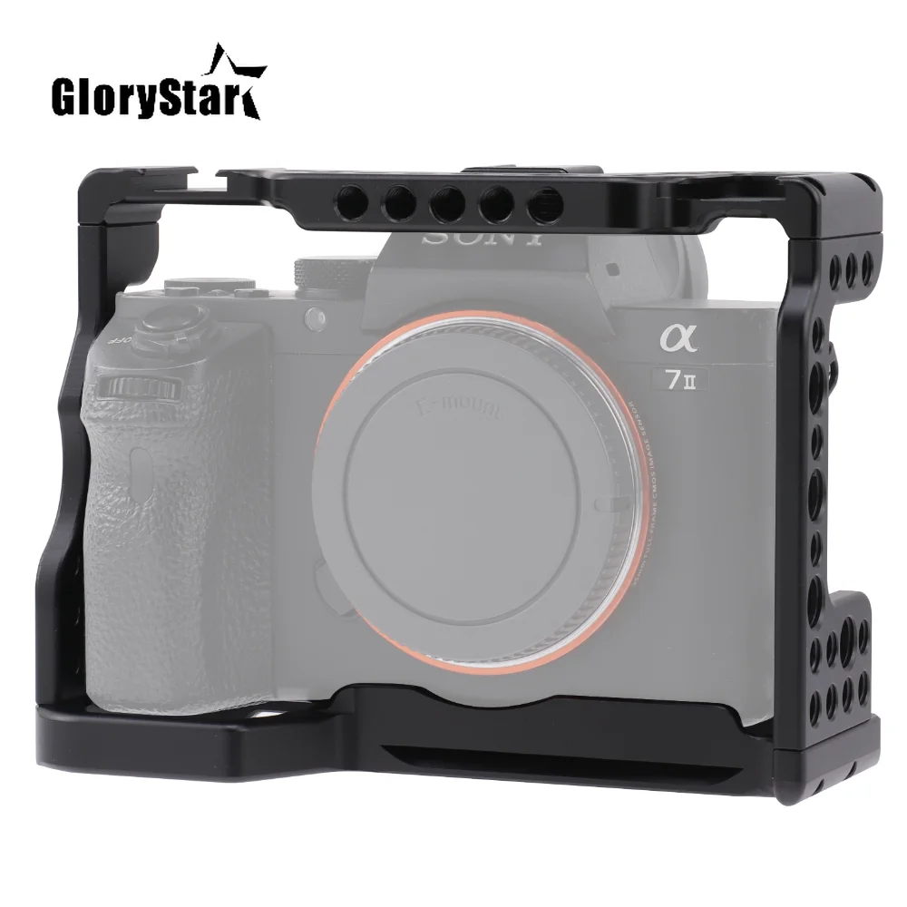 

Camera Cage for Sony A9 A7RIII A7III A7M3 A7M2 Cameras Aluminum Alloy Camera Rabbit Cage Protective Case with Cold Shoe Mount