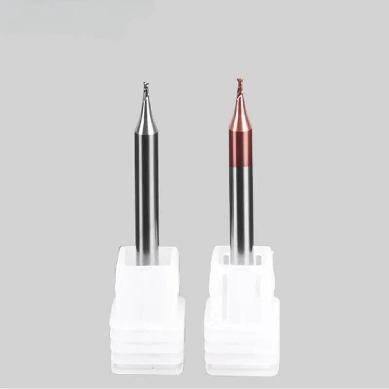 WOY HRC55 2F Nano Coating Flat Bottom Endmills Micropath Tungsten Steel Carbide Milling Cutter CNC Mechanical Maching Tools