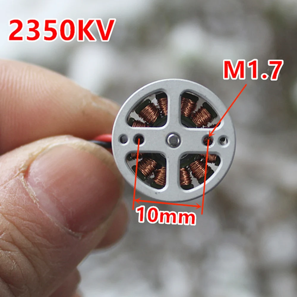 Mini Multi-rotor 2350KV CW CCW 18mm Brushless Motor 2-3S Outer rotor with Black blade BLDC for DIY Mini Drone FPV RC Quadcopter