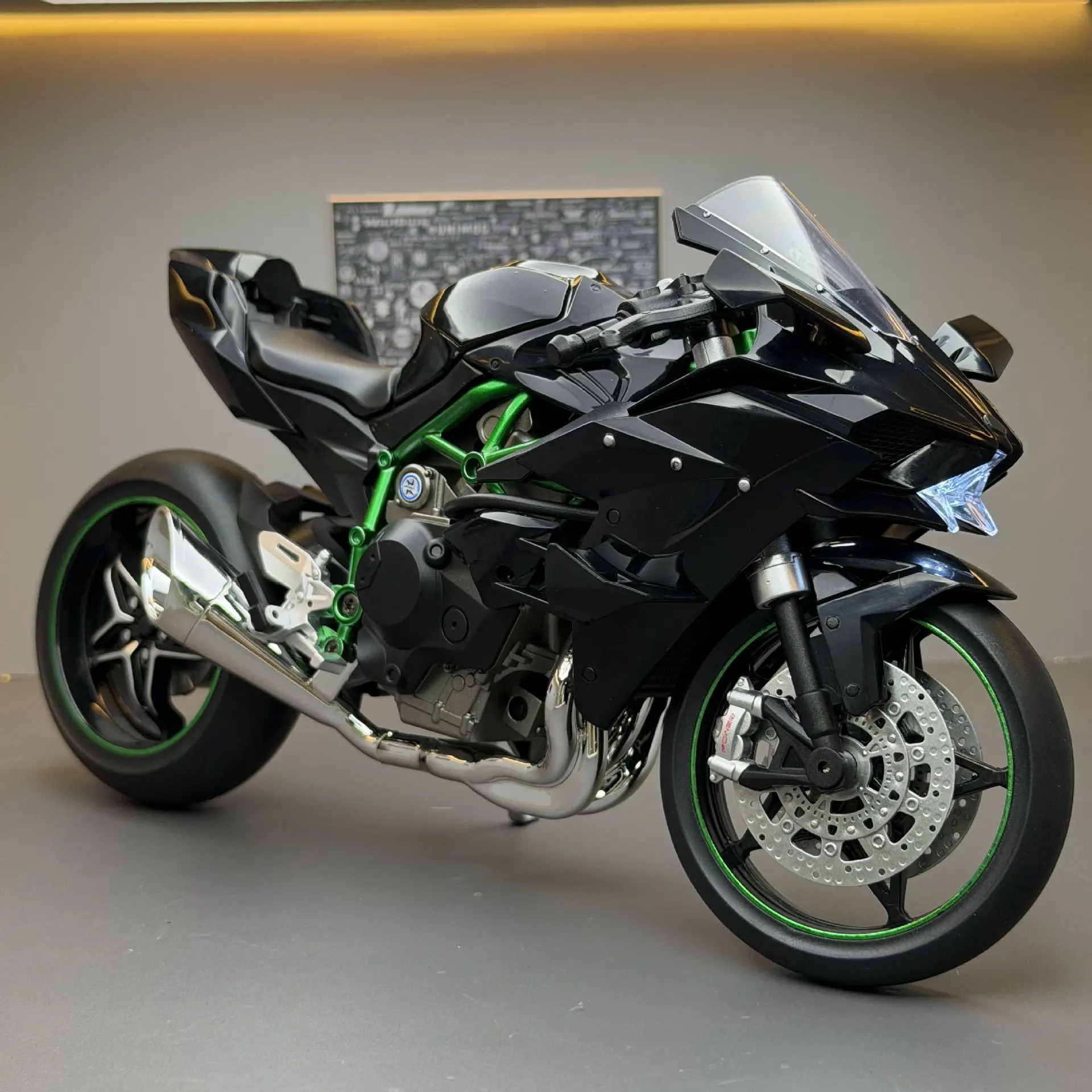 رذاذ 1:9 H2R دراجة نارية محاكاة ضوء الصوت سريع وغاضب مجموعة هدايا الأطفال قيمة العرض