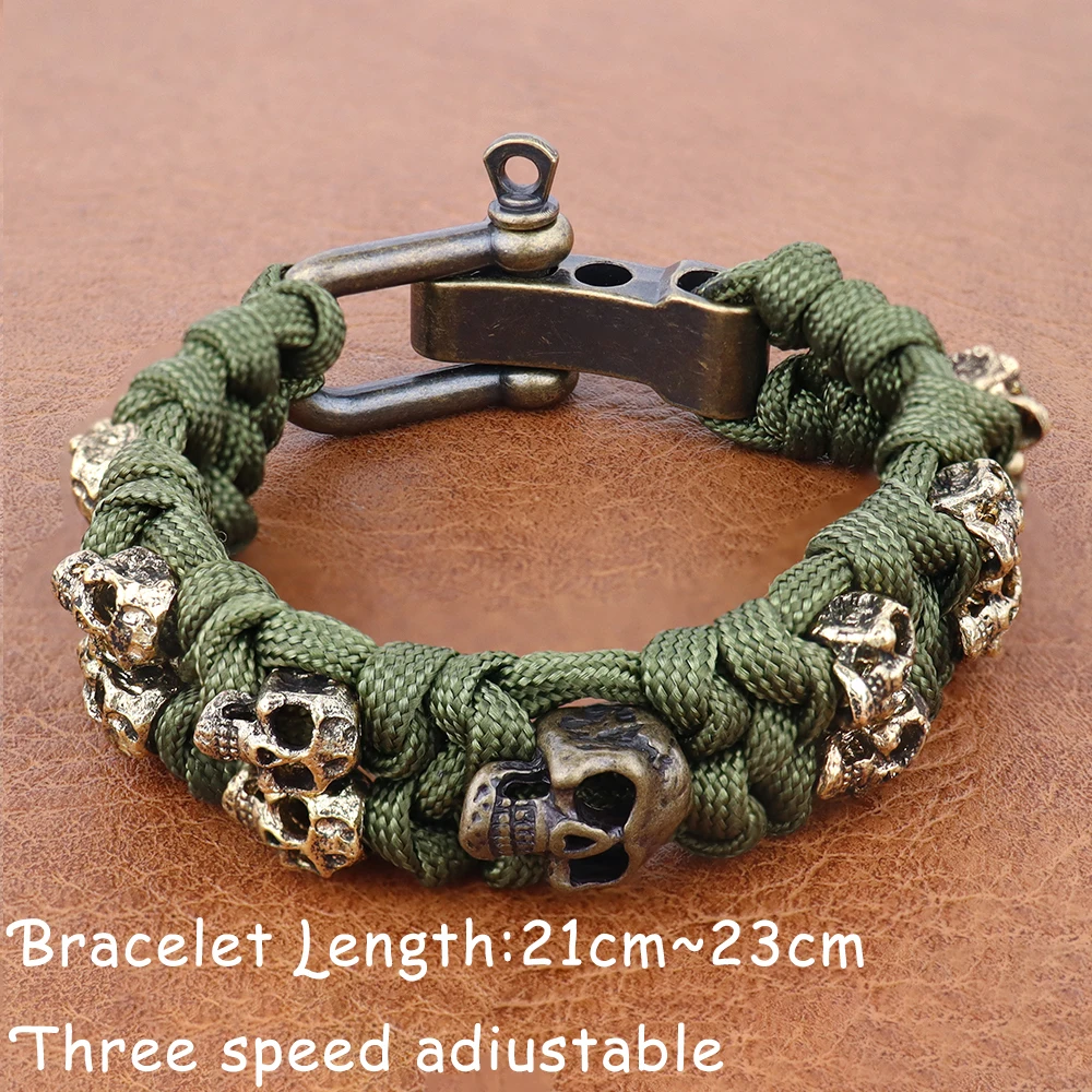 Unbranded Skull Paracord Bracelet Black 7