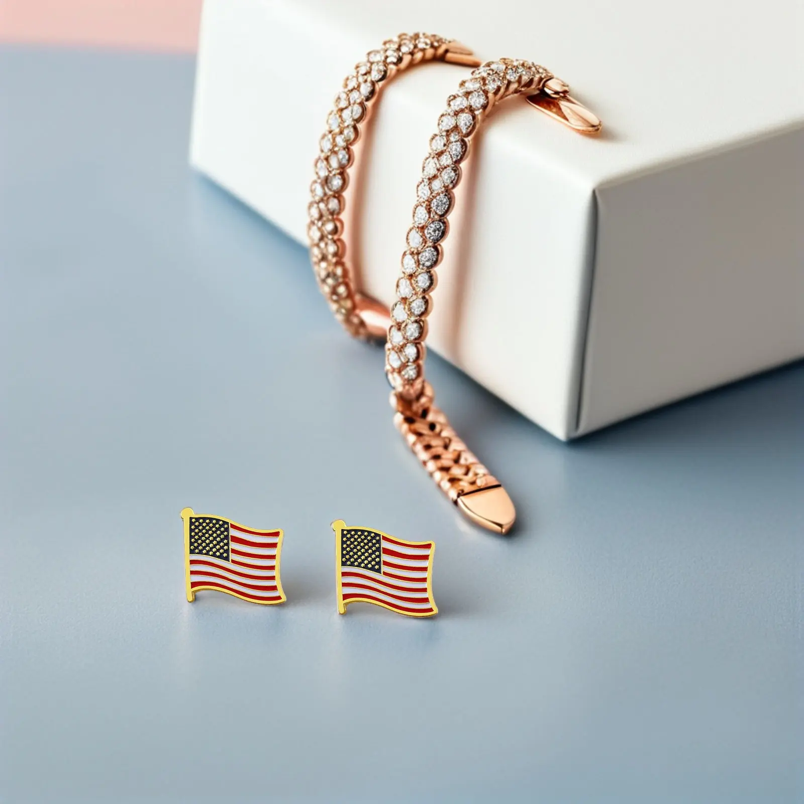 10Pcs Flag Brooch Pin Patriotic Enamel Metal Chest Pin for Independence Day Memorial Day Usa Flag Jewelry Badge