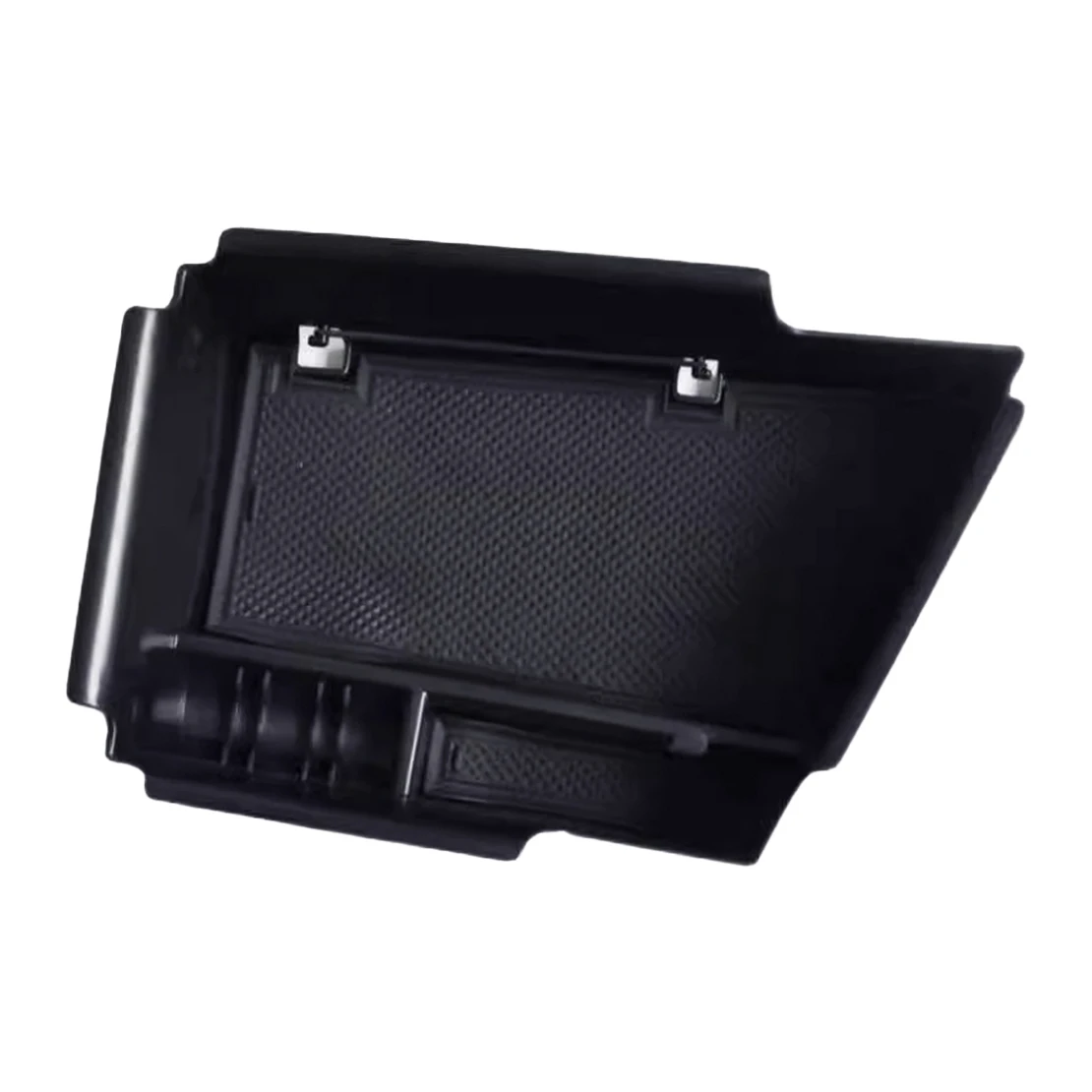 Caja de almacenamiento para reposabrazos de consola central delantera de coche, bandeja organizadora con alfombrilla antideslizante, color negro, compatible con Hyundai Elantra 2021-2023