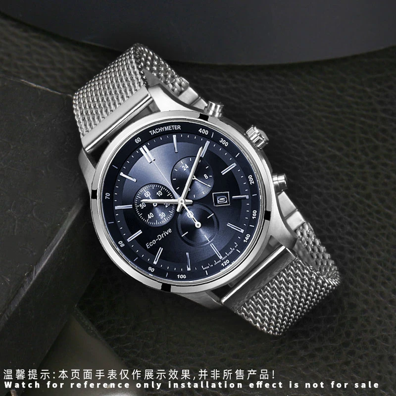 Solidna bransoletka ze stali nierdzewnej + Milan dla Citizen Breitling A-rmani 22MM 23MM męskie paski do zegarków opaska z zapięciem motylkowym