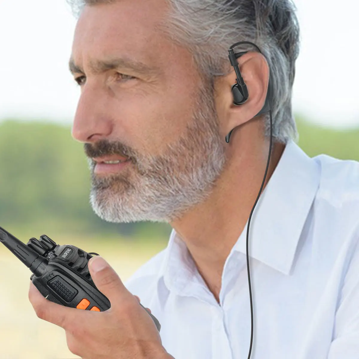 Baofeng PTT Mic Kopfhörer Walkie Talkie Ohrhörer Headset für UV-5R BF-888S UV 13 17 21 Pro 5RH CB Zweiwegradio – Detail 4
