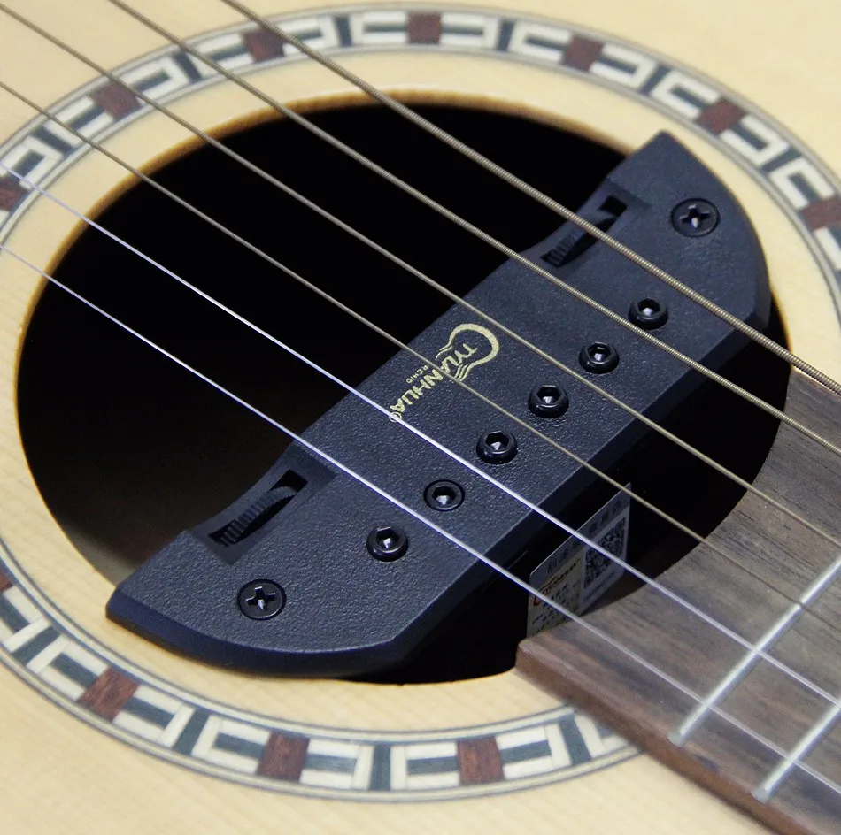 2025 T-903 Acoustic Guitar Active Soundhole Pickup Magnetic + Mic Dual Pickup Systems Excellent Bass & Mid-range Response