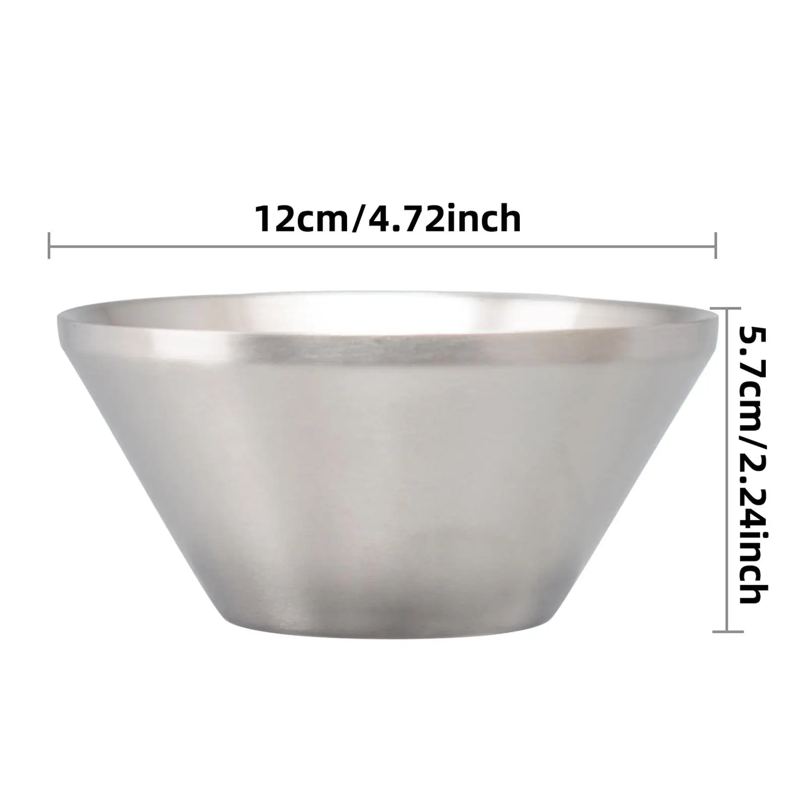 Stainless Steel Shaving Bowl, Shave Soap Cup Unbreakable Heavy Duty 12cm