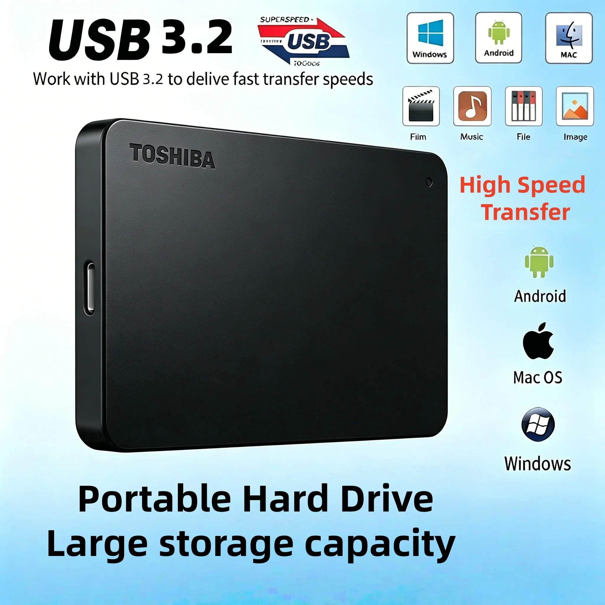 Gaming Console Brands - Brand+Genuine 500GB Portable Hard Drive HDD