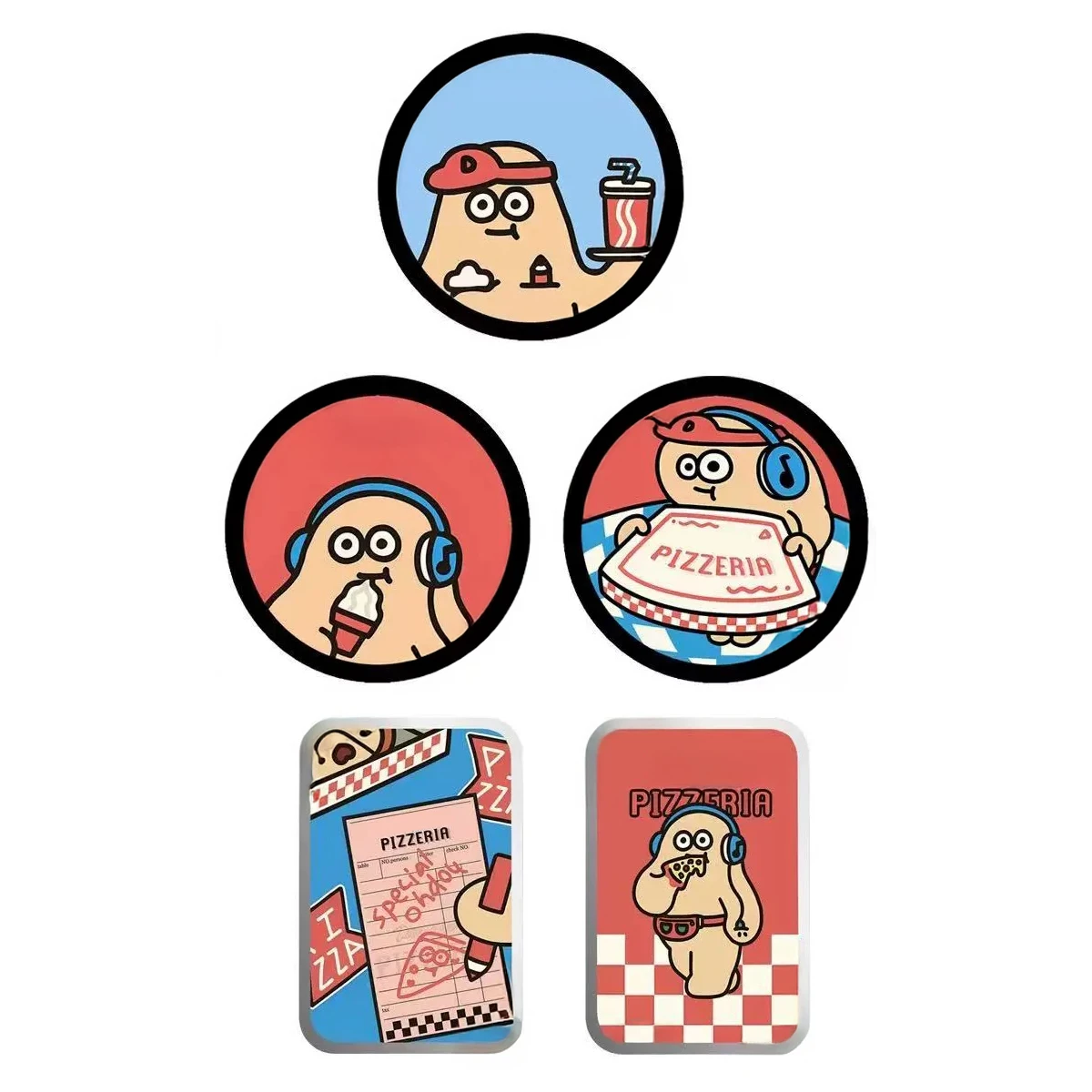 

Cartoon Pizza Magnetic Folding Phone Stand for IPhone Holder Mount Support for Samsung Galaxy