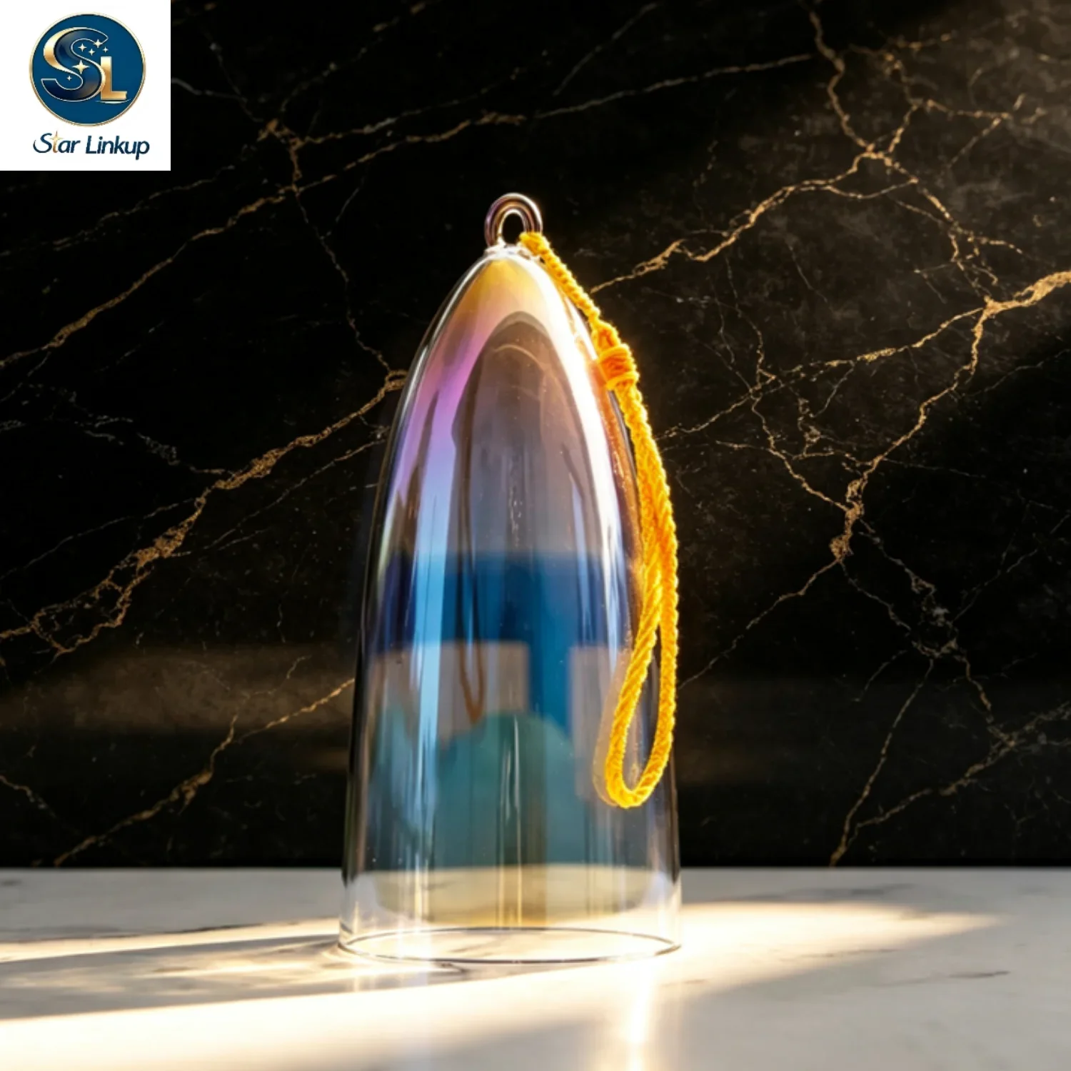 STAR LINKUP 5-6 Inch Colorful Crystal Singing Bowl Quartz Sound Healing Bell Handmade Yoga Meditation Instrument