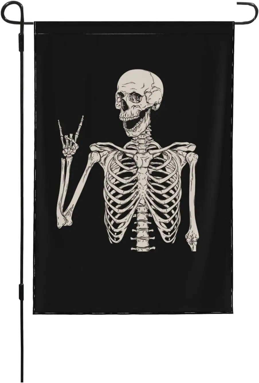Skeleton Skull Boho Hippie Garden Flags Double Sided, Welcome Summer House Flag Banners for Christmas Decorations 12.5
