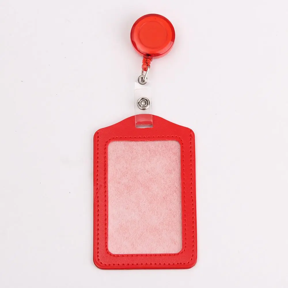 Supplies Retractable Pull Badge Holder Bus Card Holder Credit Cards Protector Transparent Card Cover Student Card Sleeves