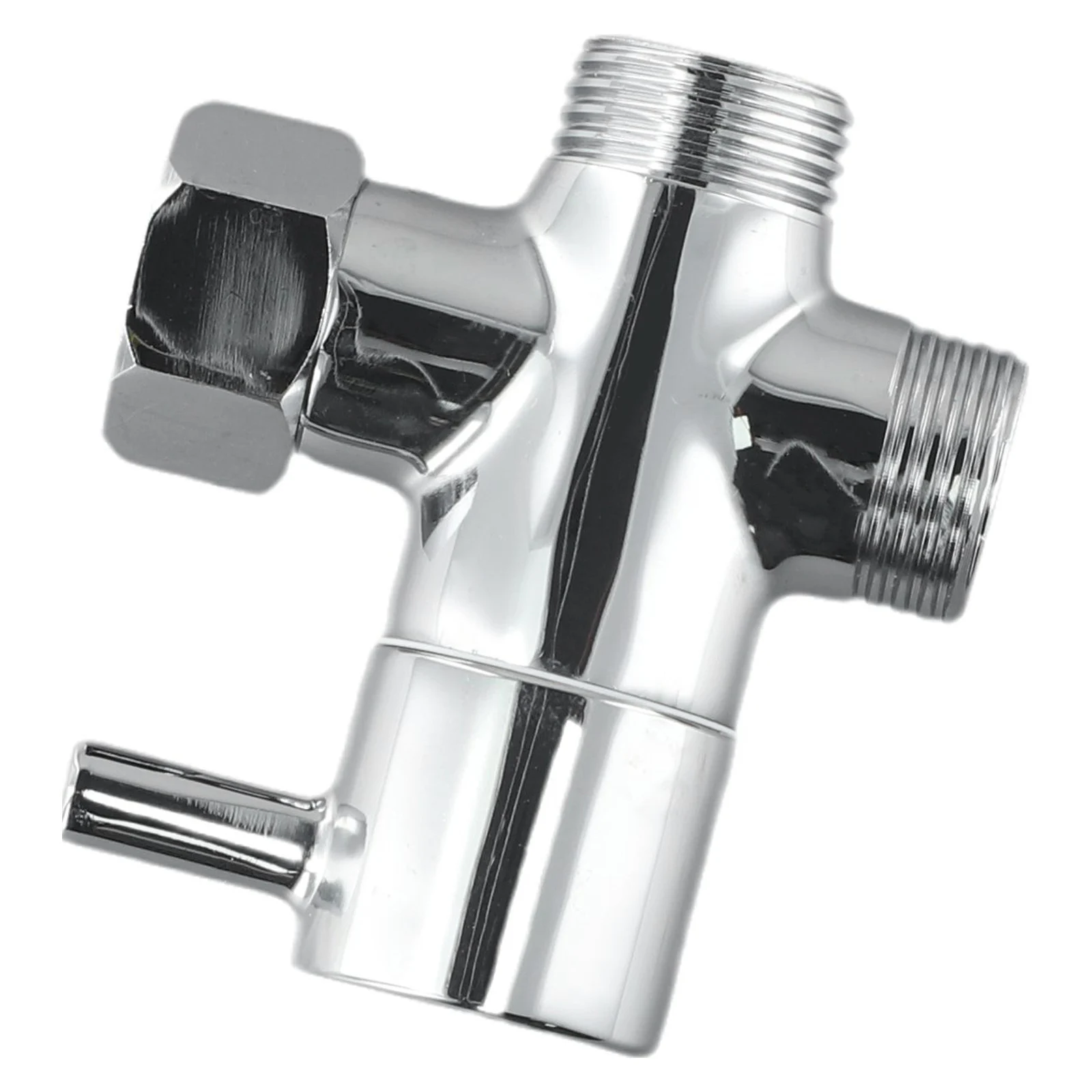 

Diverter Valve Brass Diverter Valve T Adapter Converter Chrome Plated 3 Way Water Distribution 1/2in Connection