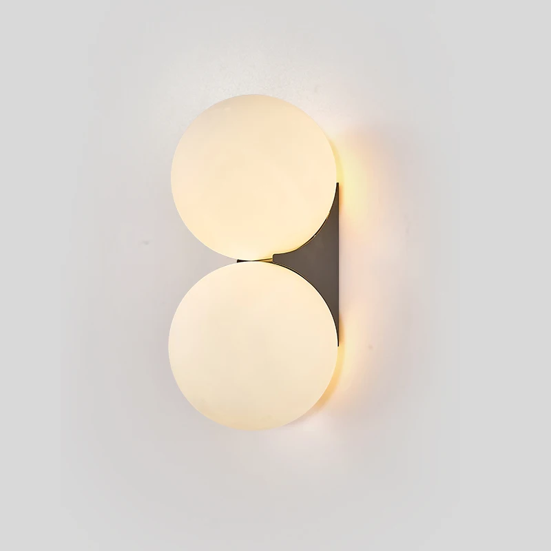 Modern Glass Ball Wall Lamps LED Bedroom Bedside Light Minimalist Nordic Home Decor Corridor Aisle Living Room Ball Wall Lights
