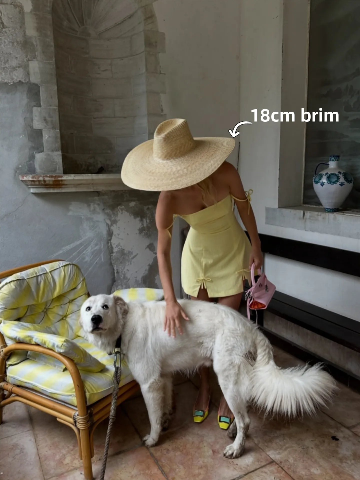 Panama Straw Hat Women Large Brim Sun Protection Hat Beach Vacation Gift Hat Wheat Straw Woven Western Cowboy Hat
