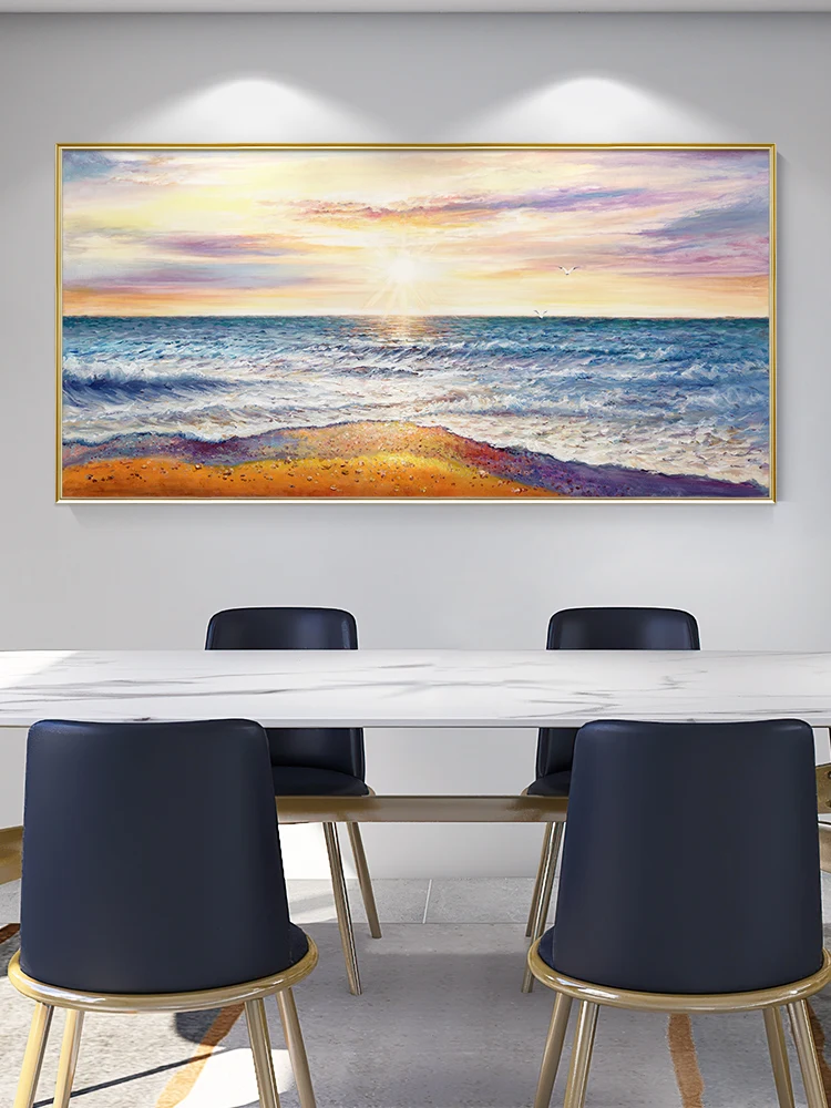 highmax Sunrise Seascape Canvas Painting Sea Beach Landscape Paints Modern Romance Scenery Art Poster For Living Room Home Decor