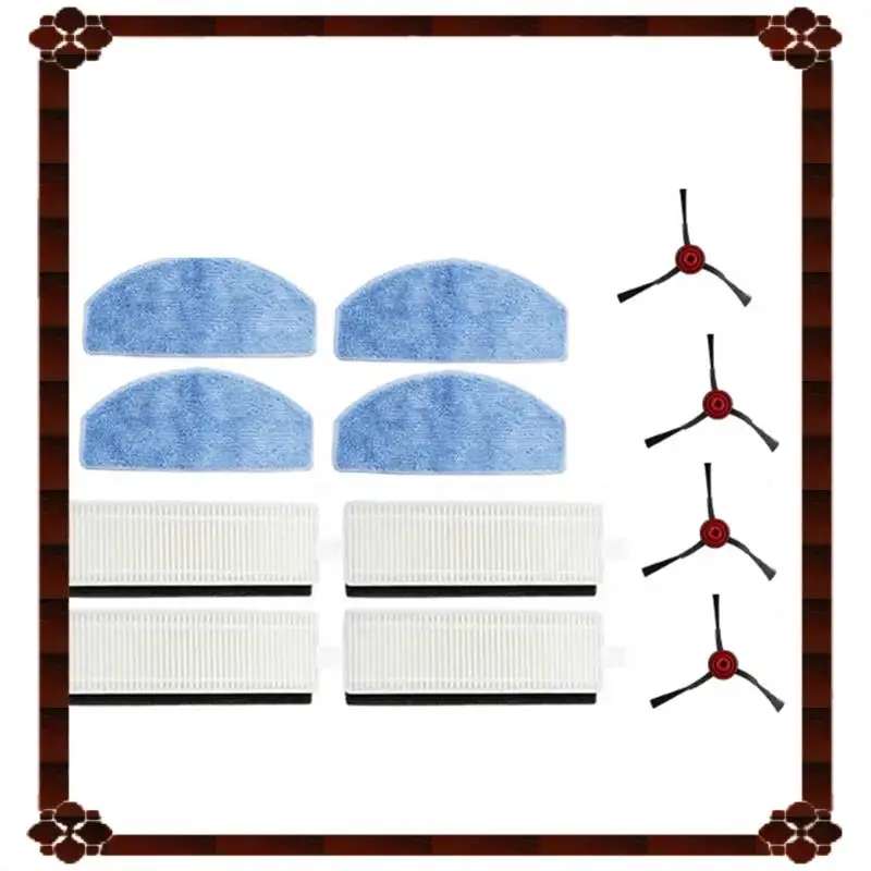 تسليم 24 ساعة 12 قطعة لـ Laresar Mars 01 /Lubluelu SL68 ملحقات آلة الكنس فرشاة جانبية مرشح ممسحة