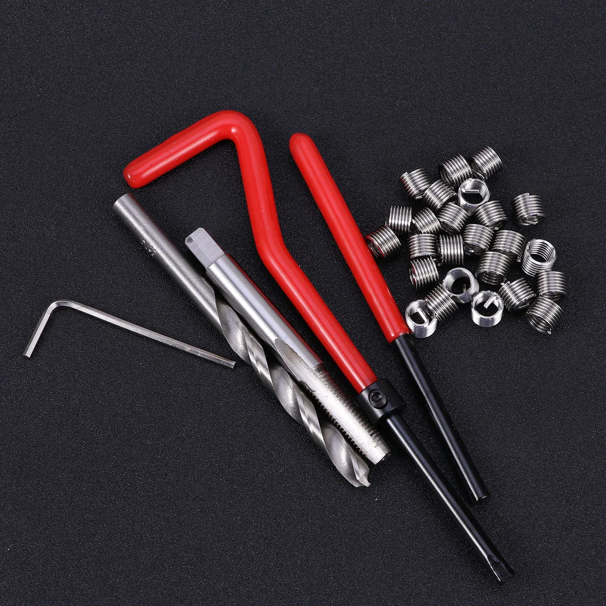 

30 pcs Repair Parts Kit Threaded Inserts Installation Helical Coil Suitable M6 Strong Internal Thread Metals Wear