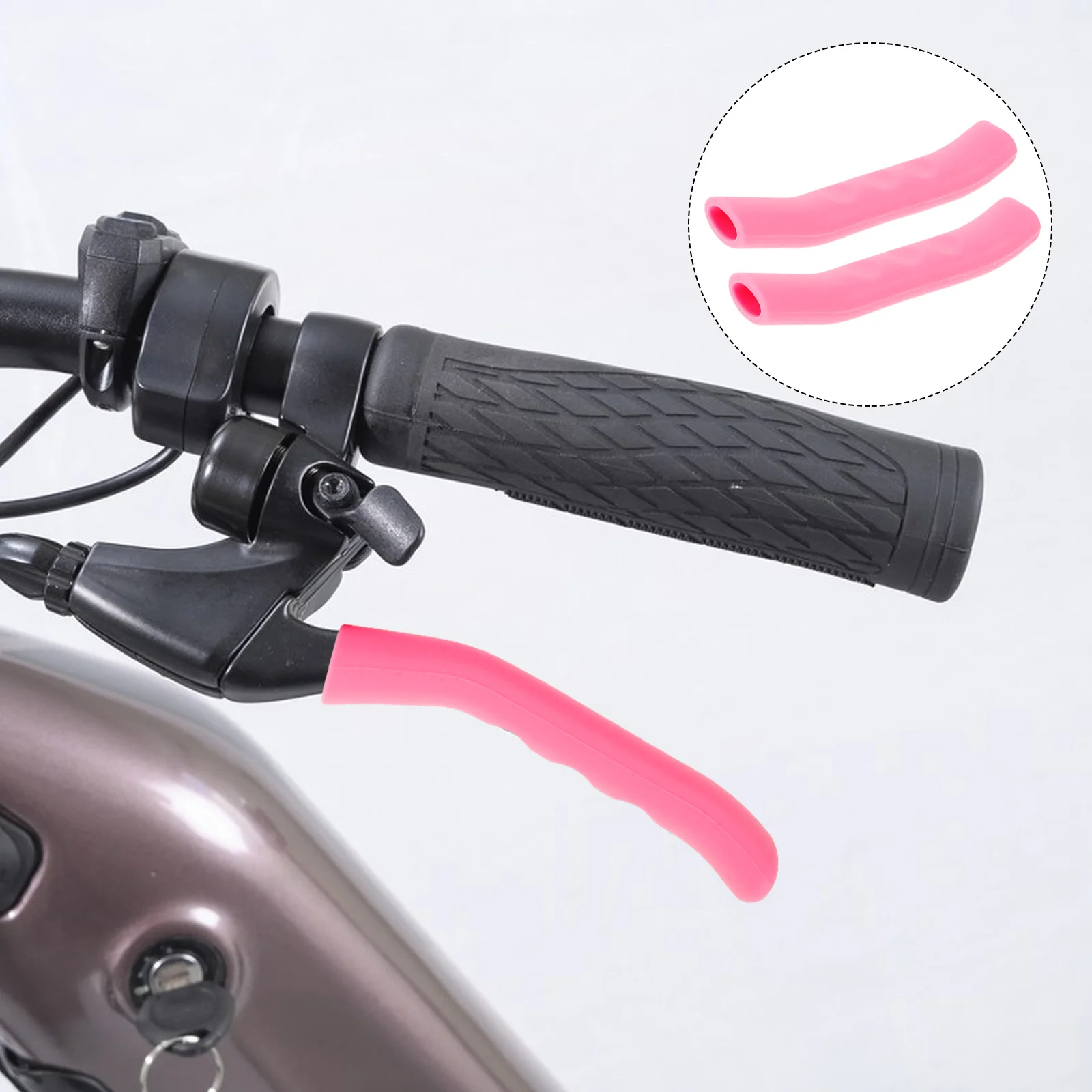 

1 Pair Silicone Brake Grip Covers Anti-Slip Shock Absorbing Handlebar Protectors Mountain Bike Accessories Cycling Handle Grips