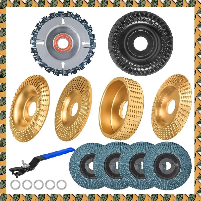

A77I 11 шт., диск для резьбы по дереву, угловая шлифовальная машина, диск для резьбы по дереву, металл для угловой шлифовальной машины 4 дюйма или 4 1/2 дюйма