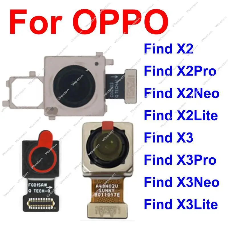 For OPPO Find X2 X3 Pro X2 X3 Lite X2 X3 Neo Rear Front Camera  Primary Back Main Front Facing Selfie Camera Felx Cable Parts