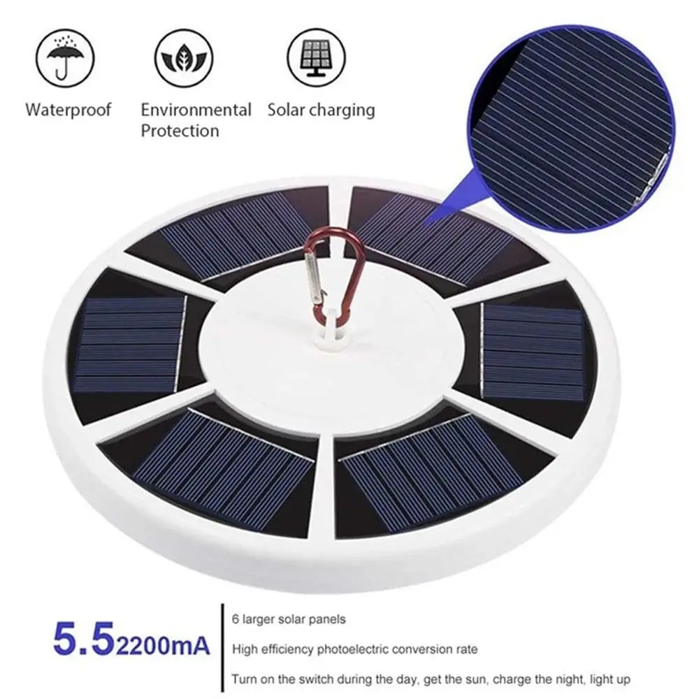 42 LED Solar Flagpole Light Garden Umbrella Light Outdoor Waterproof Landscape Street Flag Pole Lamp For Tent Camping(TK Temu Se