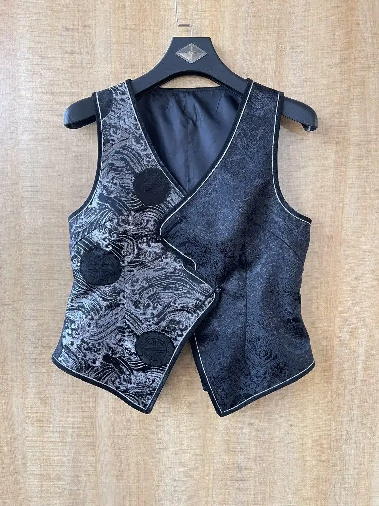 Women's Mongolian Waistcoat Ethnic Style Handmade Daily Casual Clothes Store Manager Recommendation