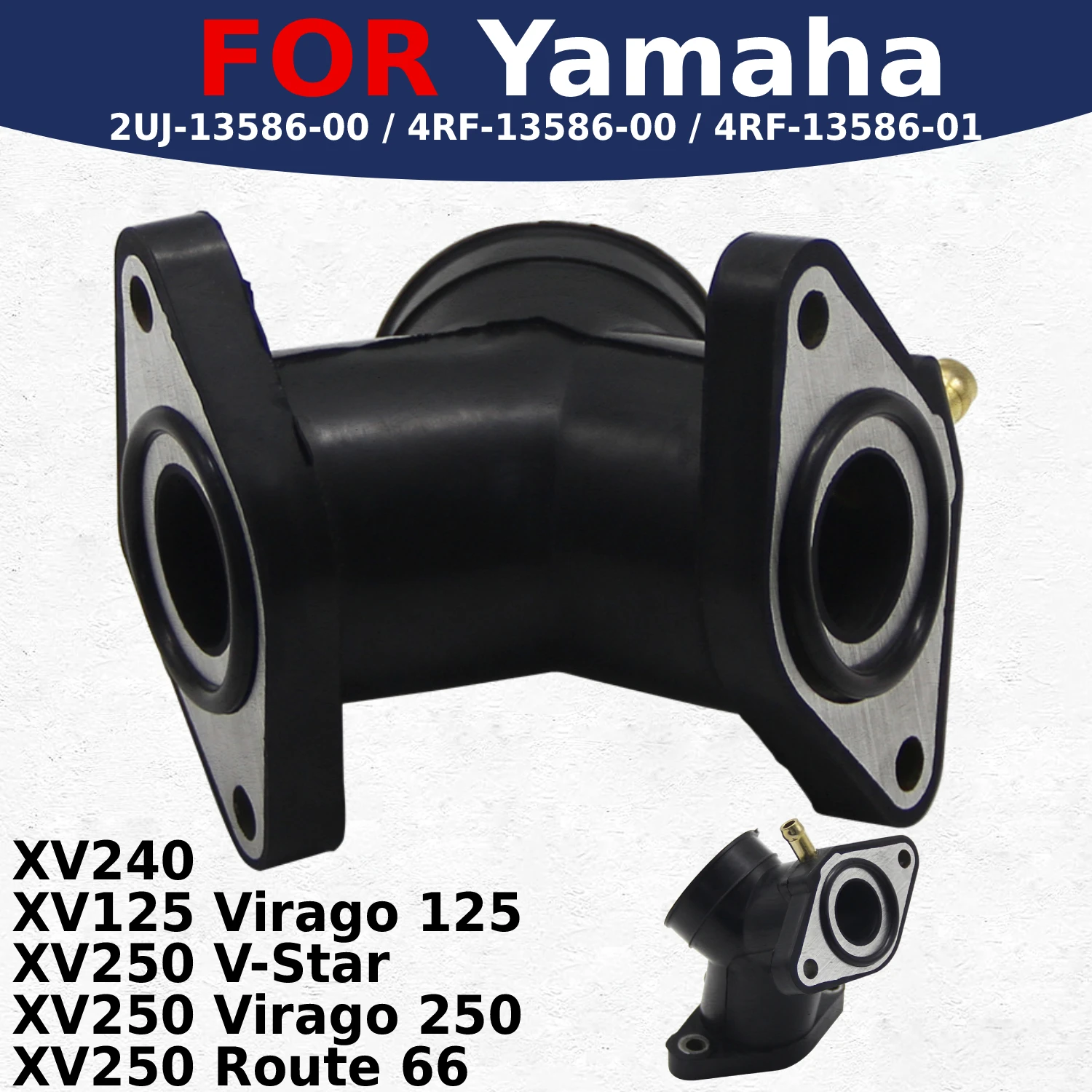 

Motorcycle Carburetor Interface Manifold Intake Glue For Yamaha XV125 XV240 XV250 XV 125 22UJ-13586-00 4RF-13586-00 4RF-13586-01