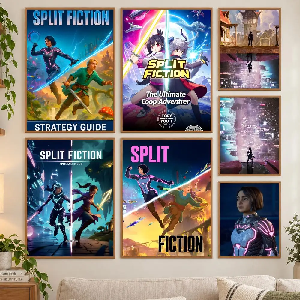 S-Split Fiction Poster HD art sticky wall waterproof home living room bedroom bar aesthetic decoration