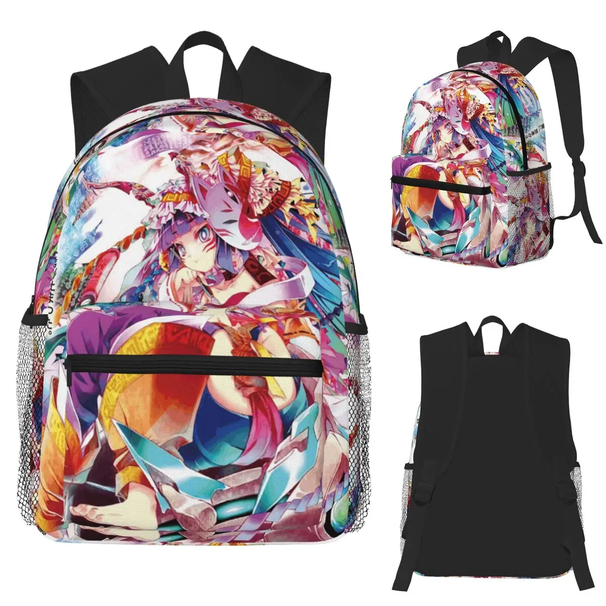 Holou Anime No Game No Life حقيبة ظهر الطالب المدرسية المشي لمسافات طويلة السفر Daypack للبنين بنات موضة حقيبة الكتب حقائب الكتف #6