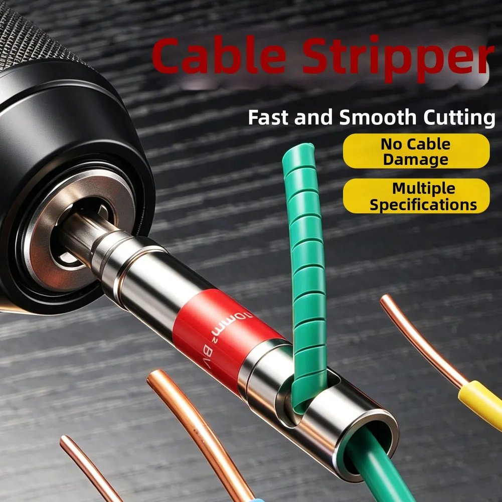 

Heavy Duty Stripper Hex Handle Wire Stripper High-hardness Cold-rolled Steel Quick Wire Stripper For Electricians