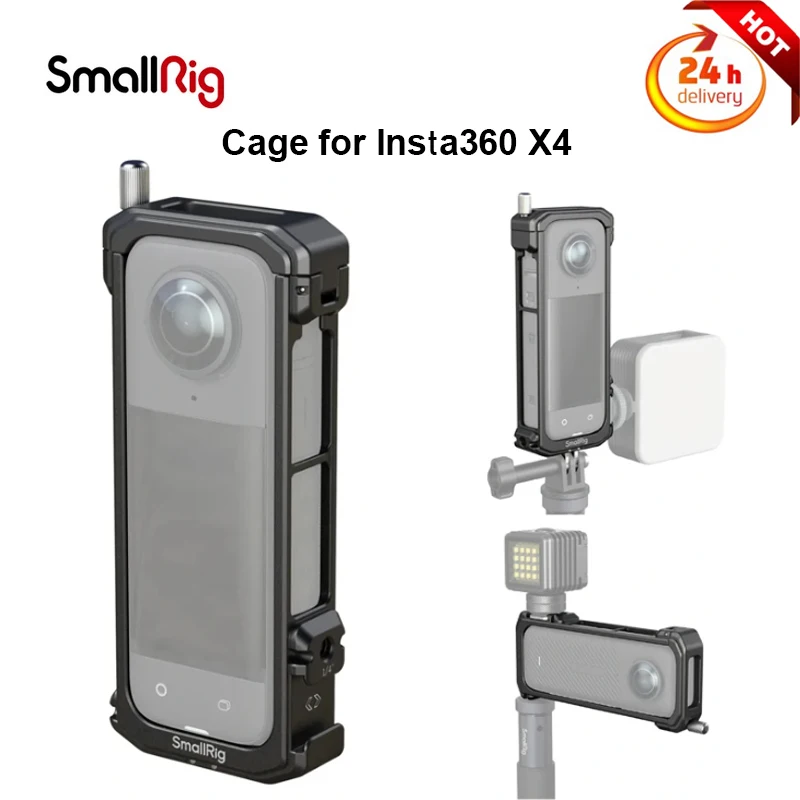 SmallRig 4278 Professional Action Camera Cage for Insta360 X4 with 1/4