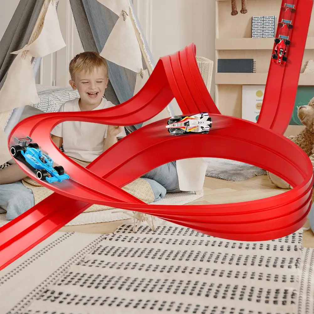 

Детские гибкие гоночные треки, игрушки, крутая двухдорожечная сборка «сделай сам», гравитационная инерционная раздвижная дорожка, гоночная игрушка, Рождественский подарок