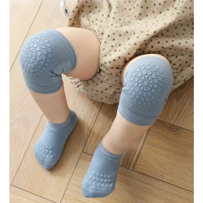 

2pcs Baby Floor Sock & Knee Pad Set - Cute Cartoon Style Anti-Slip for Toddler Crawling Multi-Piece Sports Protection Mat Set