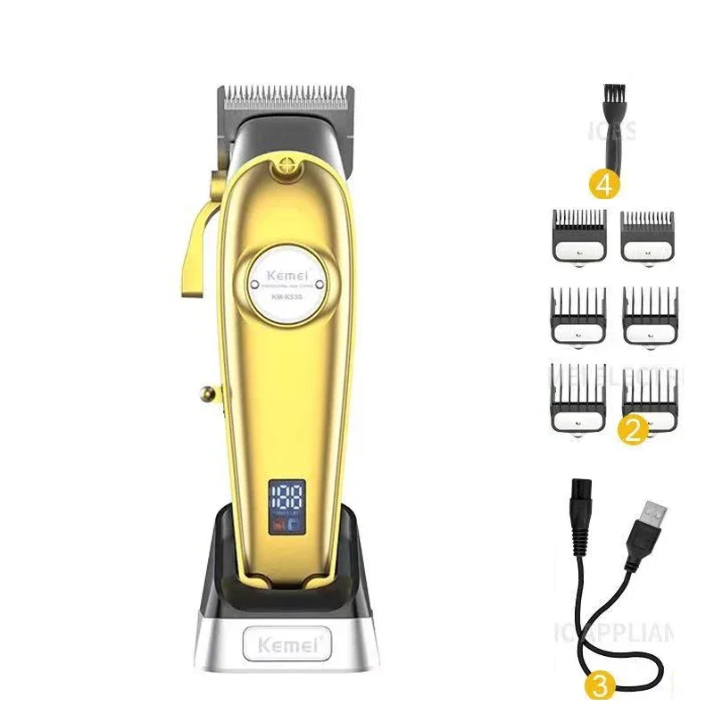 

Kemei KM-K53S Hair Clipper with Lcd Fast Charging and Long Time Using Professional Salon Hair Trimmer Makina De Afeitar Hombre