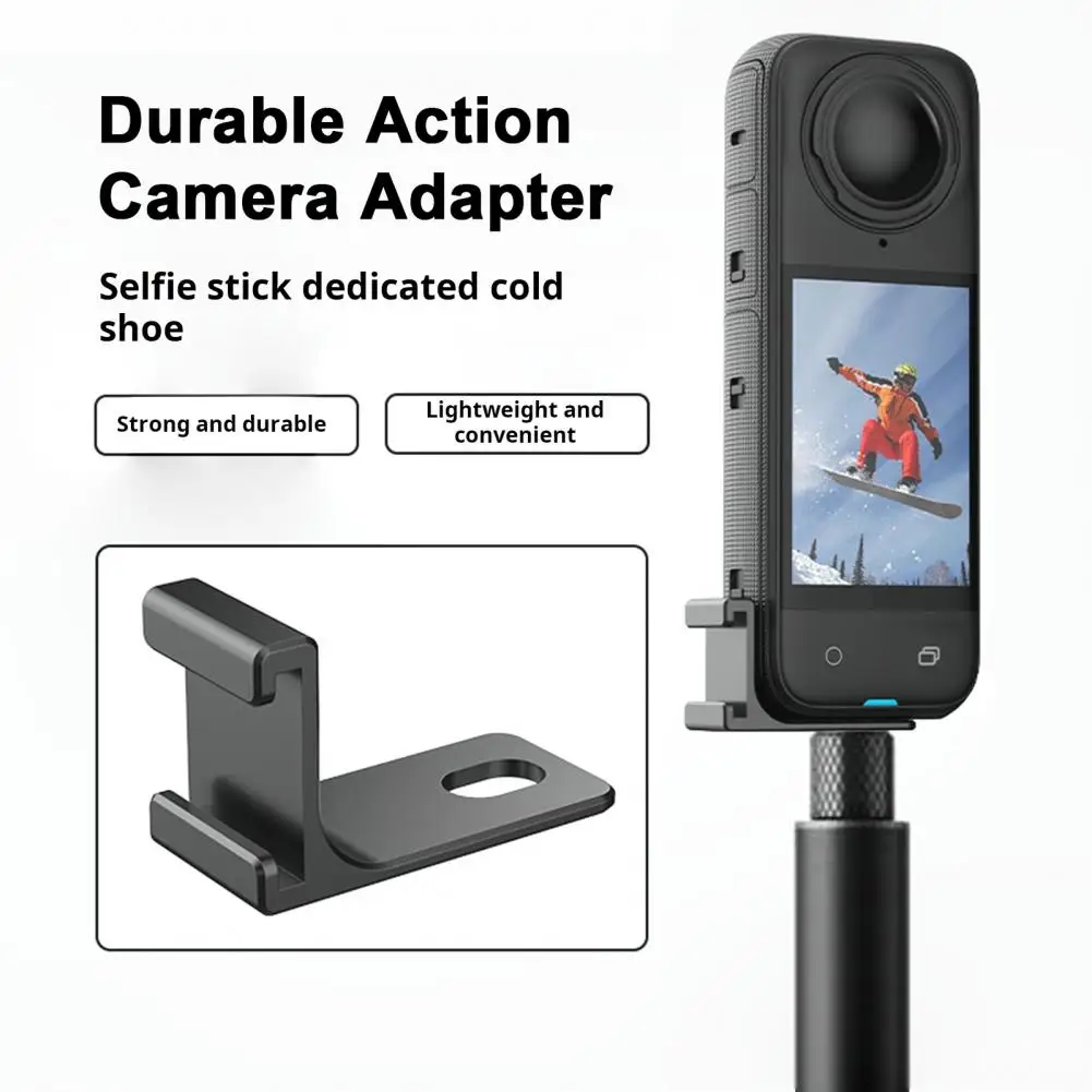 Shoe Holder Fill Light Attachment Portable Shoe Extension Bracket for Insta360 X4 Action Camera Mini Size for Vloggers