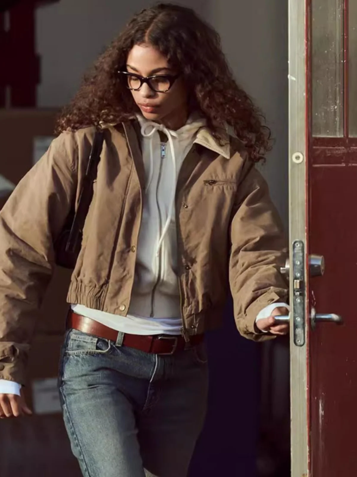 Cappotto da donna Faionable con colletto in pelle cerata Jaet pilota da donna della nuova primavera Colore Blo Capispalla Ne Regular Fit