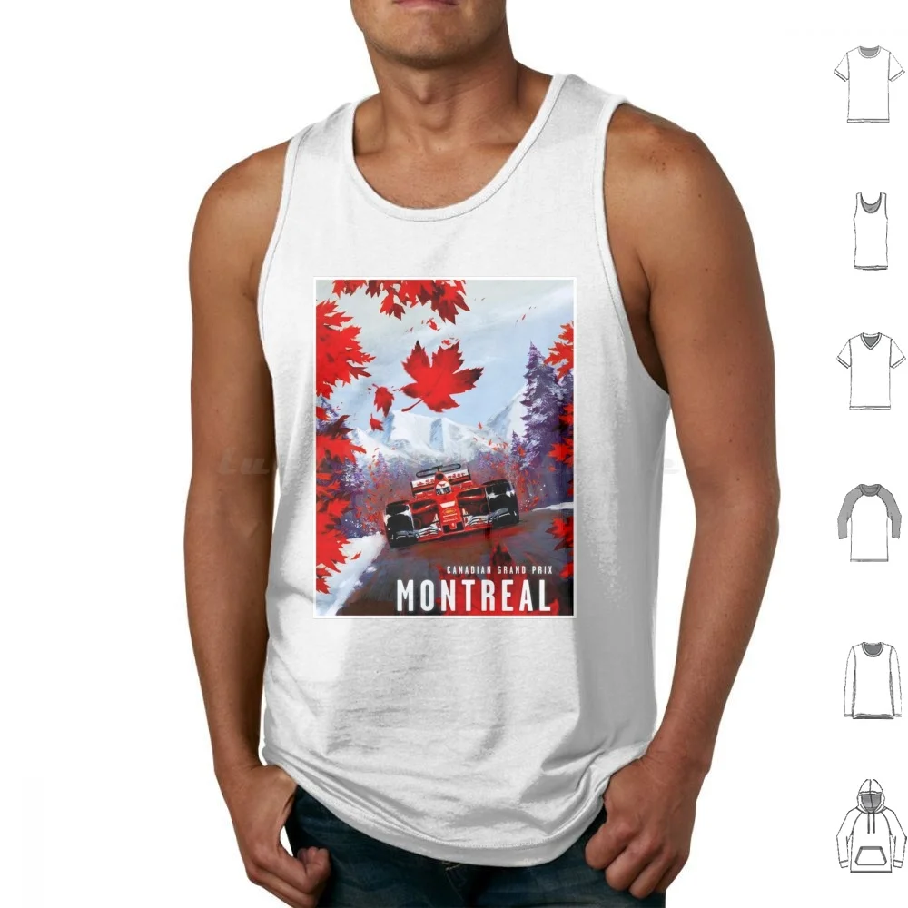 Canadian Grand Prix Vintage Montreal Auto Racing Advertising Print Canvas Print Tank Tops Vest Sleeveless Canadian