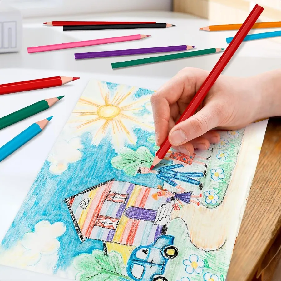 288 عدد أقلام رصاص ملونة بكميات كبيرة 12 لونًا متنوعة مجموعة أقلام تلوين مشحونة مسبقًا للمعلمين البالغين الفصول الدراسية الإضافية
