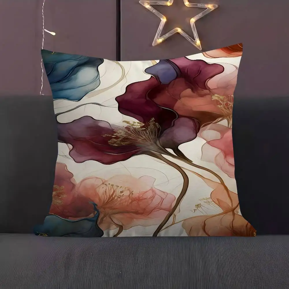 

Ethereal Floral Hues Pillow Cover Sofa Cushion Cover Home Room Decoration Children Gift